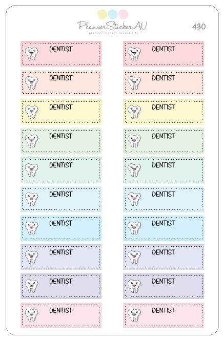 Dentist Appointment | 430 – Planner Sticker AU