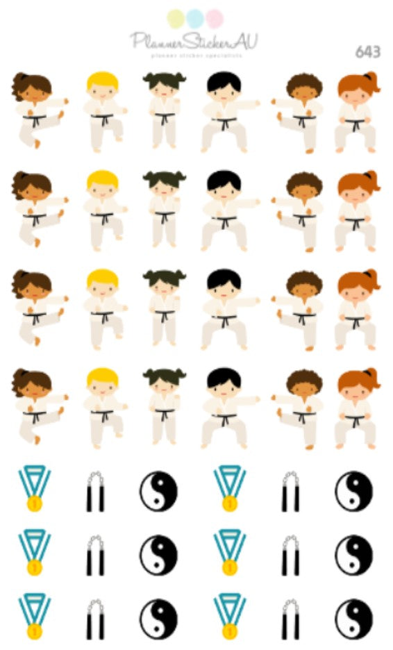 Karate 643 Planner Sticker AU