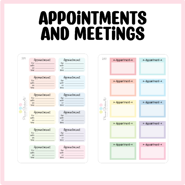 APPOINTMENTS AND MEETINGS