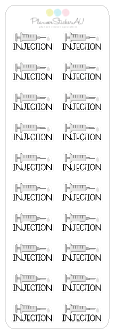 Mint Injection Sticker Mini Sheet | Injection – Planner Sticker AU