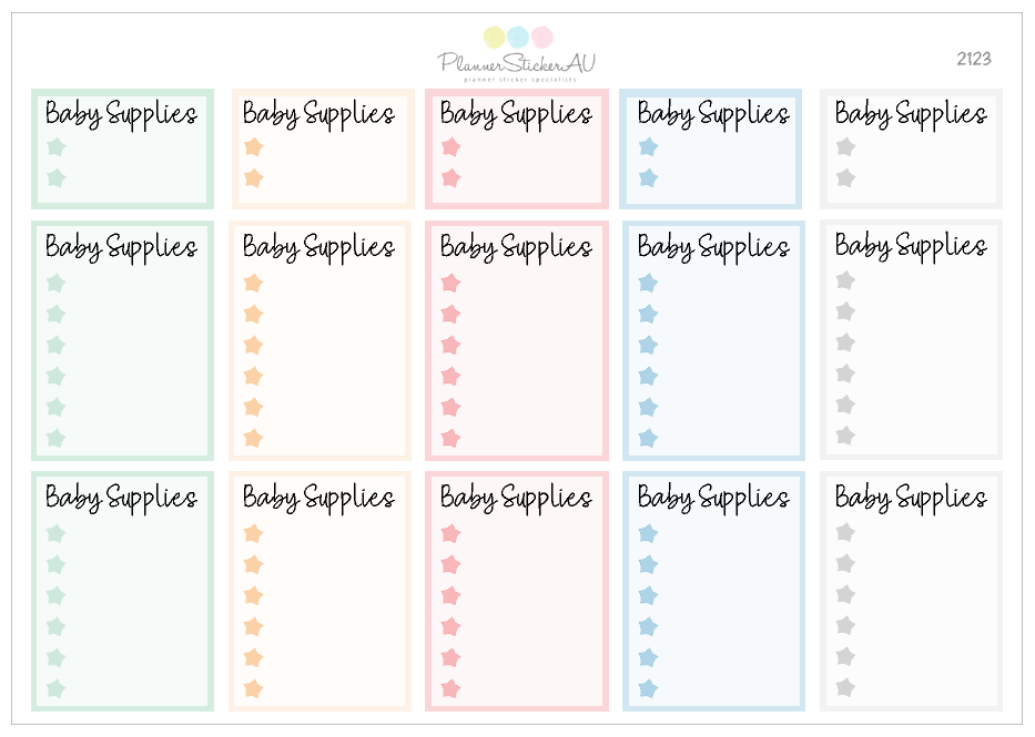 Baby best sale supplies list