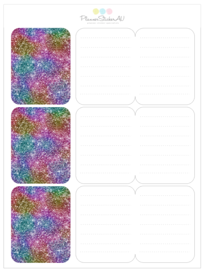 FOLDING STICKERS – Planner Sticker AU