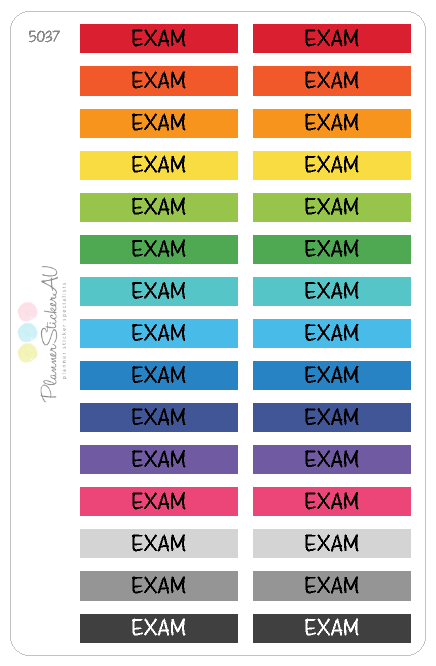 Example Exam Question Sticker Exam | 5037 – Planner Sticker AU