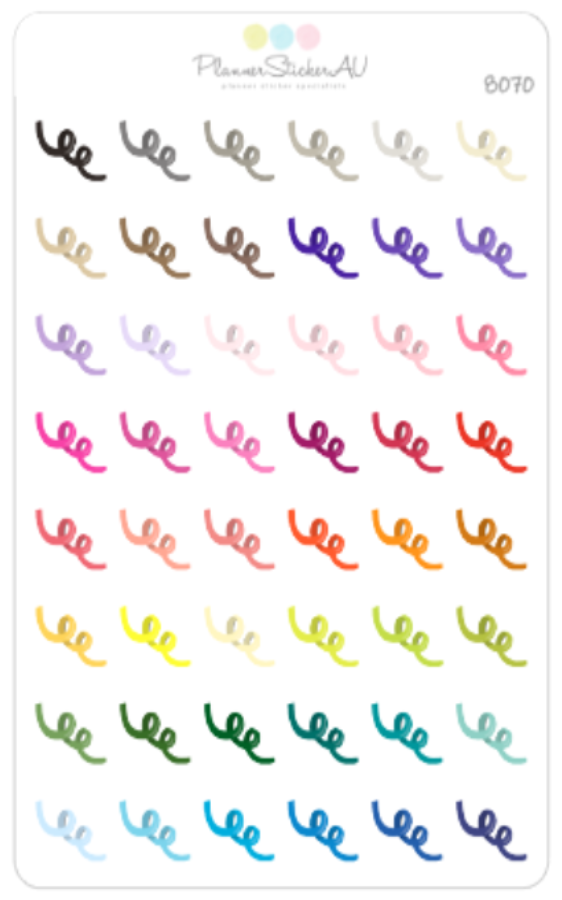 Curling Ribbons | 8070 – Planner Sticker AU