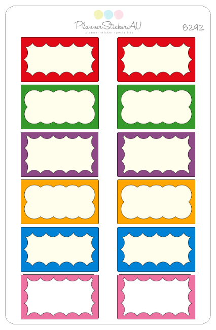 Border Half Box | 8292 – Planner Sticker AU