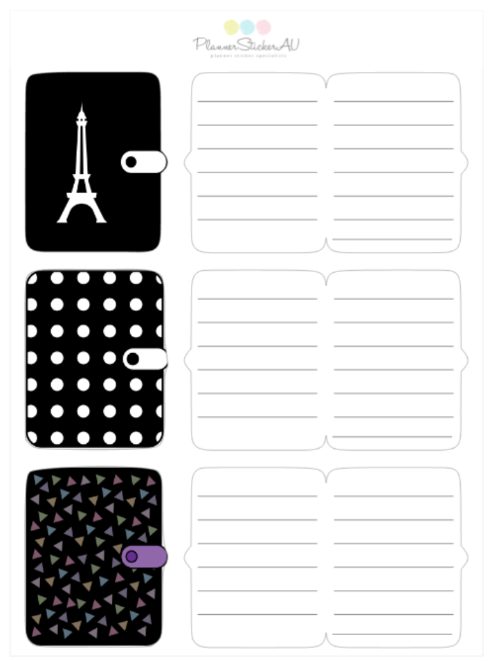 FOLDING STICKERS – Planner Sticker AU