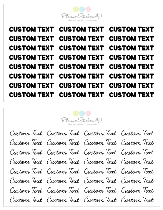 Tiny Stickers | Tiny Text | Custom Text Order – Planner Sticker AU