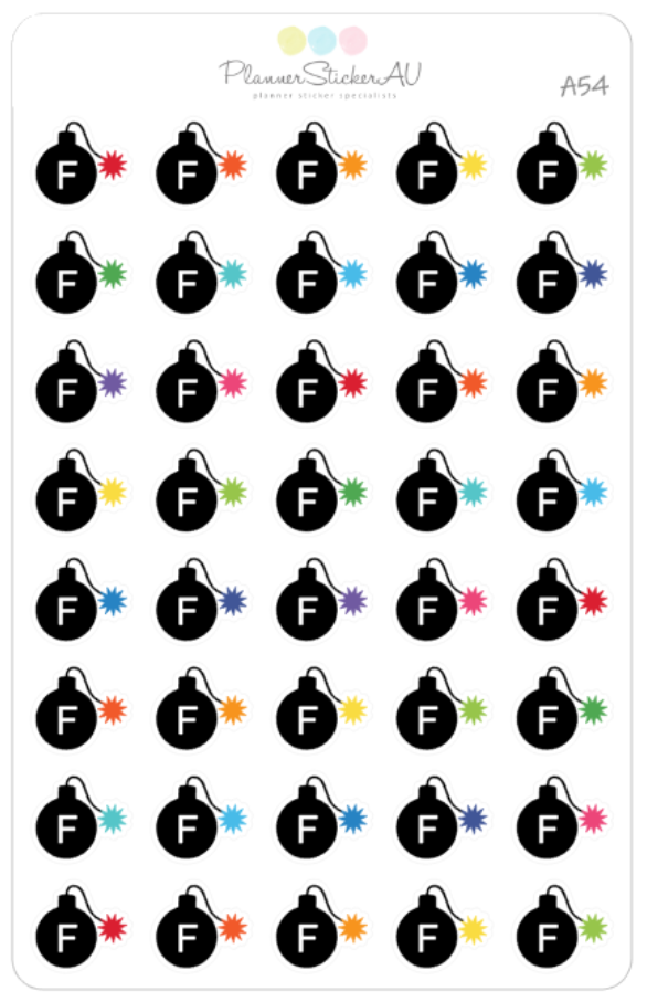 ADULT CONTENT | F-Bomb | A54 – Planner Sticker AU