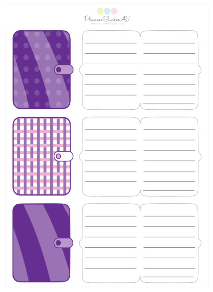 FOLDING STICKERS – Planner Sticker AU