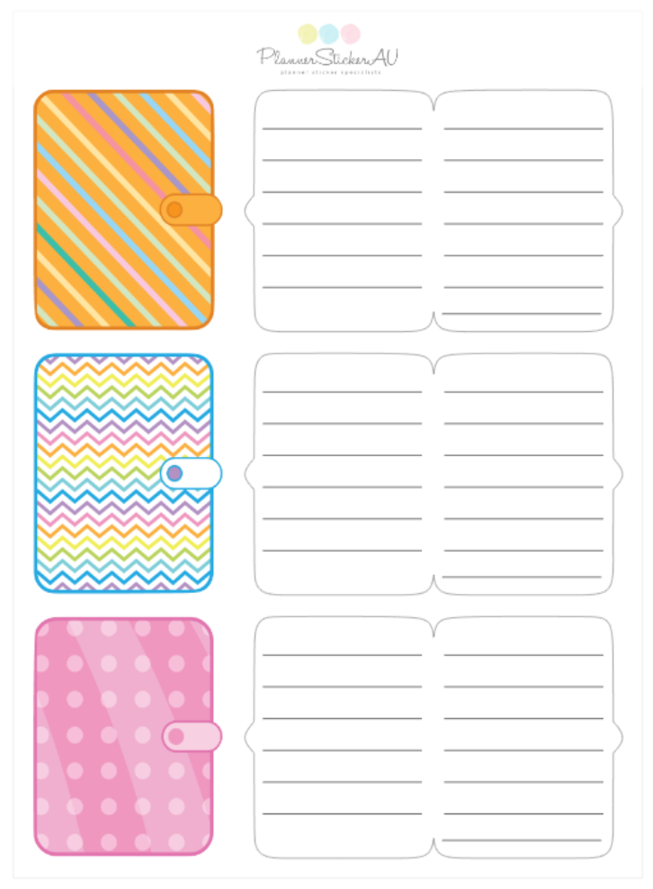 FOLDING STICKERS – Planner Sticker AU