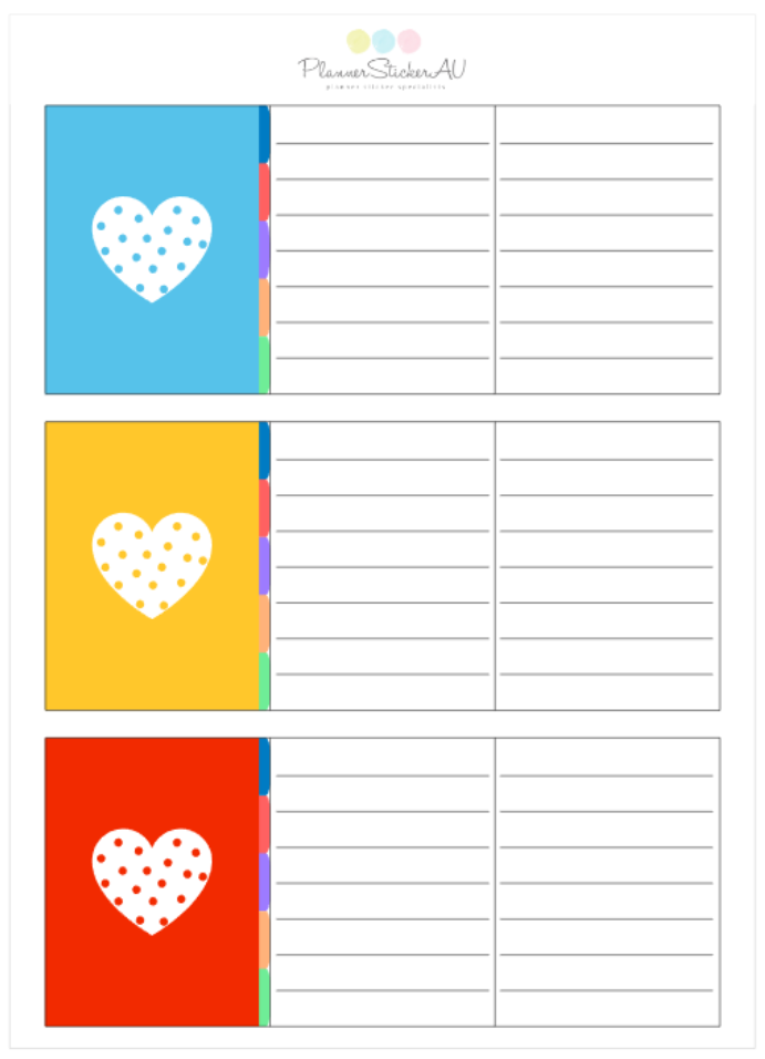 FOLDING STICKERS – Planner Sticker AU